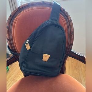 Vintage genuine leather cross body bag
